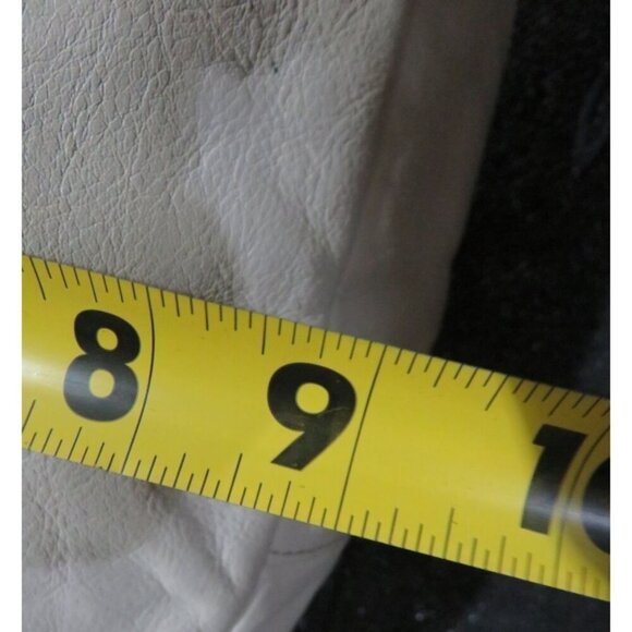 Coach 2012 Lynn Soho Cream Leather with Metallic Silver Trimmed Hobo Handbag - Picture 11 of 12